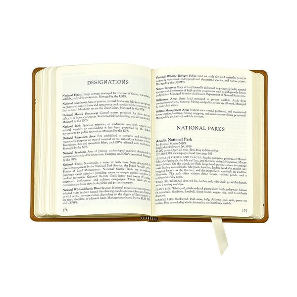 America National Parks Leather Book
