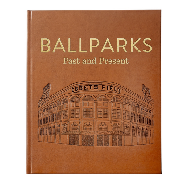 Ballparks Past & Present Leather Book