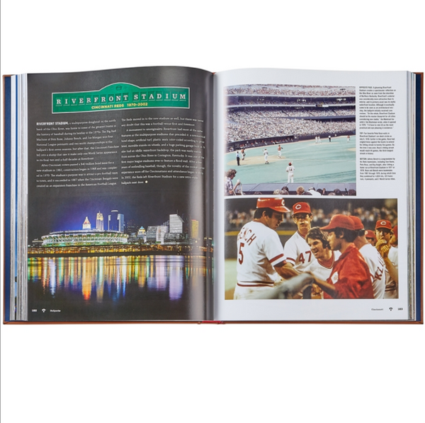 Ballparks Past & Present Leather Book