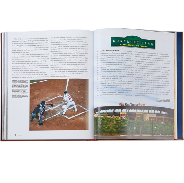 Ballparks Past & Present Leather Book