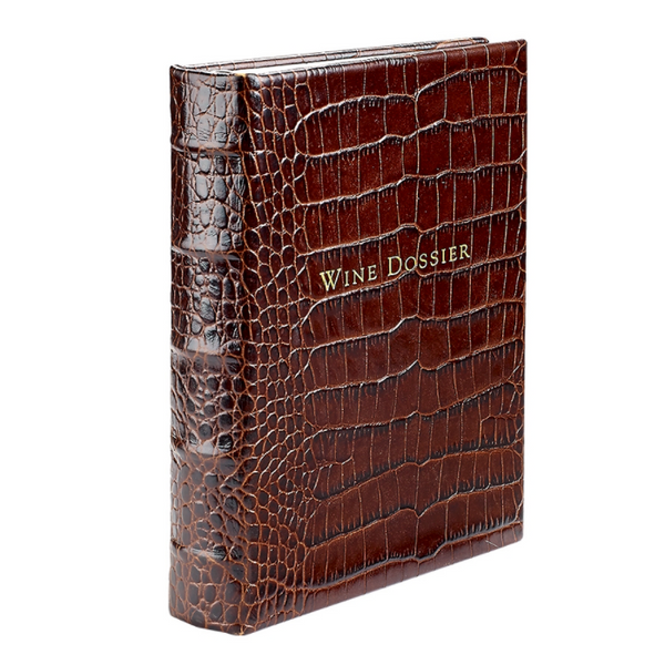Wine Dossier Crocodile Embossed Leather
