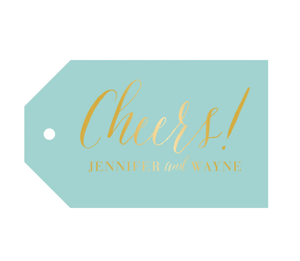 Personalized Gift Tag, Foil Stamped, Luggage