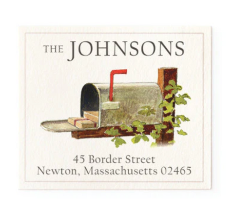 Return Address Labels, Parcel Post, Set of 100
