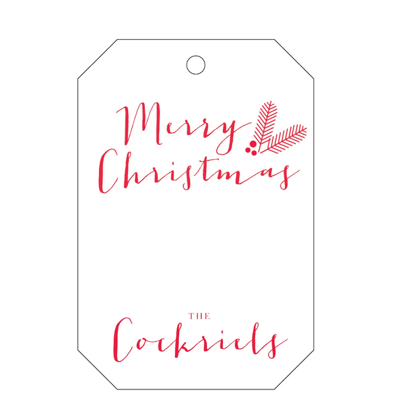 Personalized Gift Tag, Letterpress, Gem