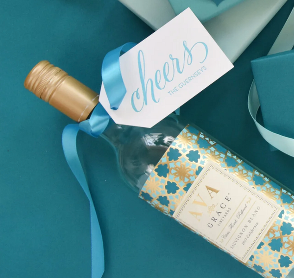 Personalized Gift Tag, Letterpress, Luggage