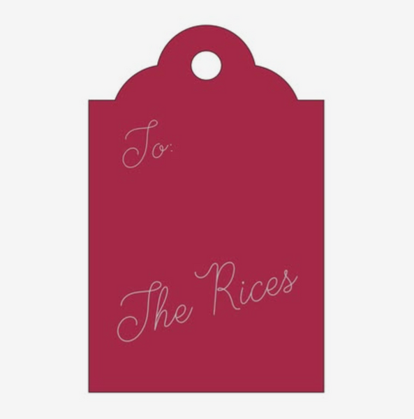 Personalized Gift Tag, Foil Stamped, Script