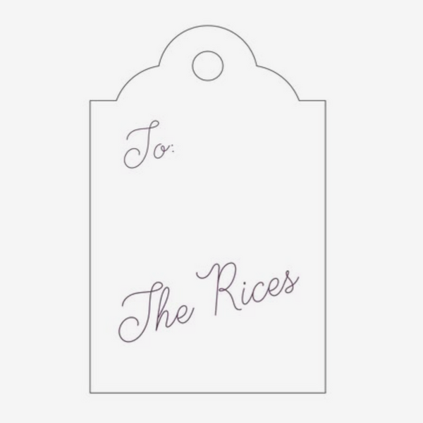 Personalized Gift Tag, Letterpress, Script
