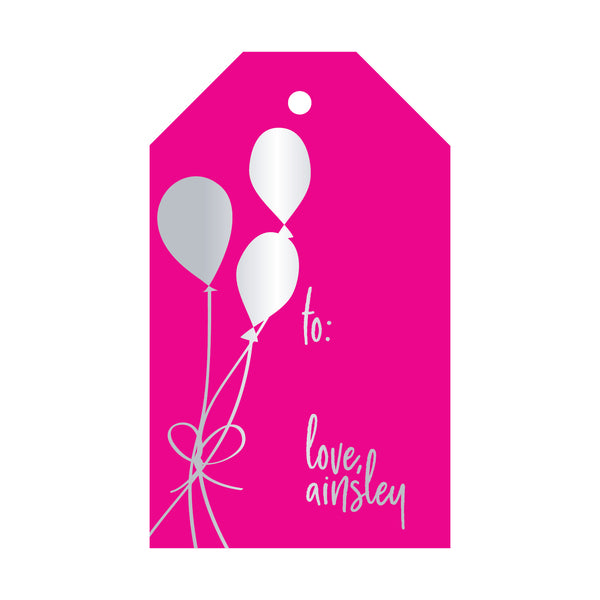 Gift Tag, Foil Stamped, Set of 50 (+25 free!) - Balloons