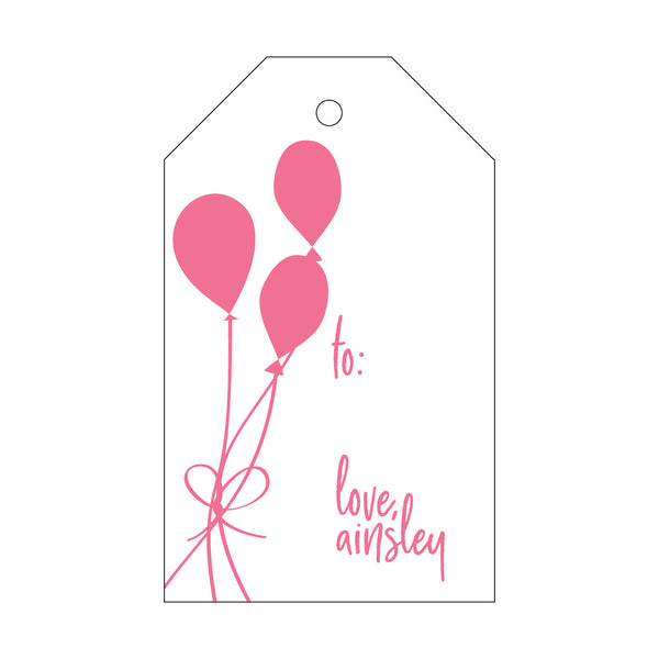 Gift Tag, Letterpress, Set of 50 (+25 free!) - Balloons