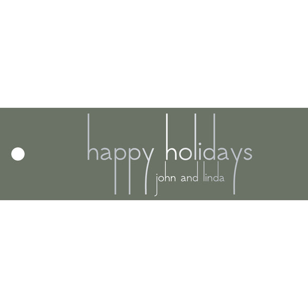 Gift Tag, Foil Stamped, Set of 50 (+25 free!) - Happy