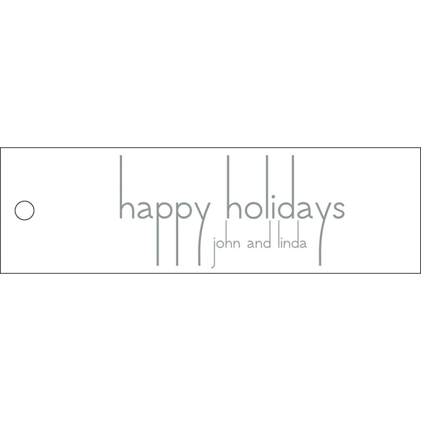 Gift Tag, Letterpress, Set of 50 (+25 free!) - Happy