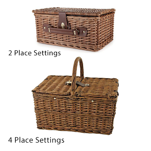 Wicker Picnic Set with Personalized Plates
