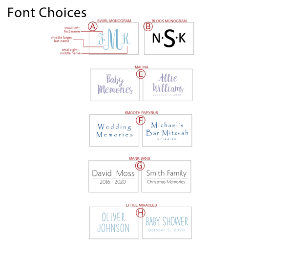 Family Memory Book, Navy - Customizable
