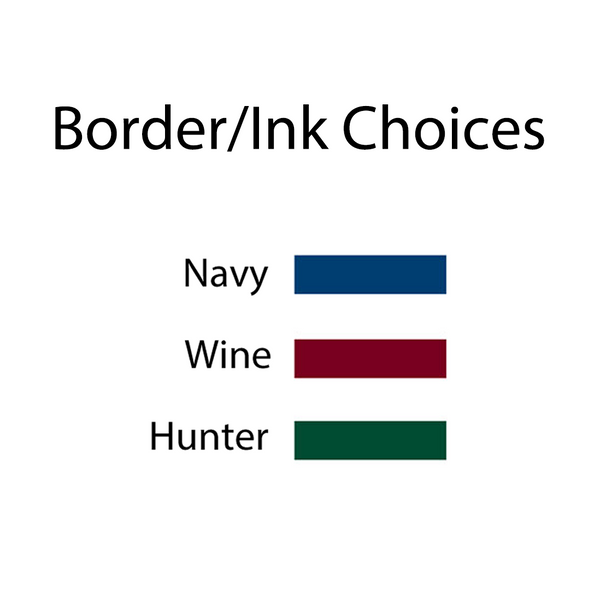 Custom Hand Bordered Cards, Traditional Slender Stationery