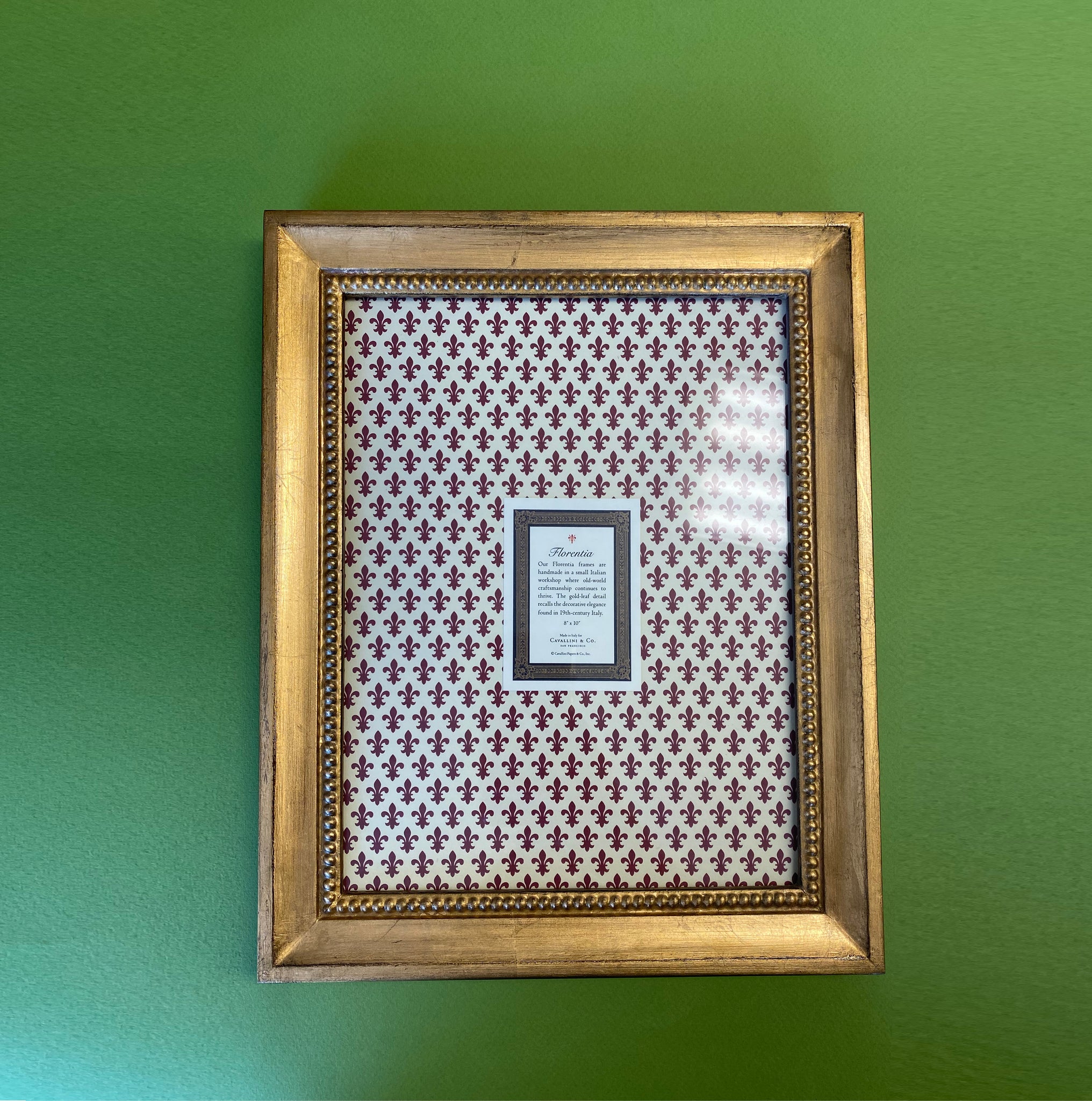 Cavallini Frame - Gold Florentia 8x10