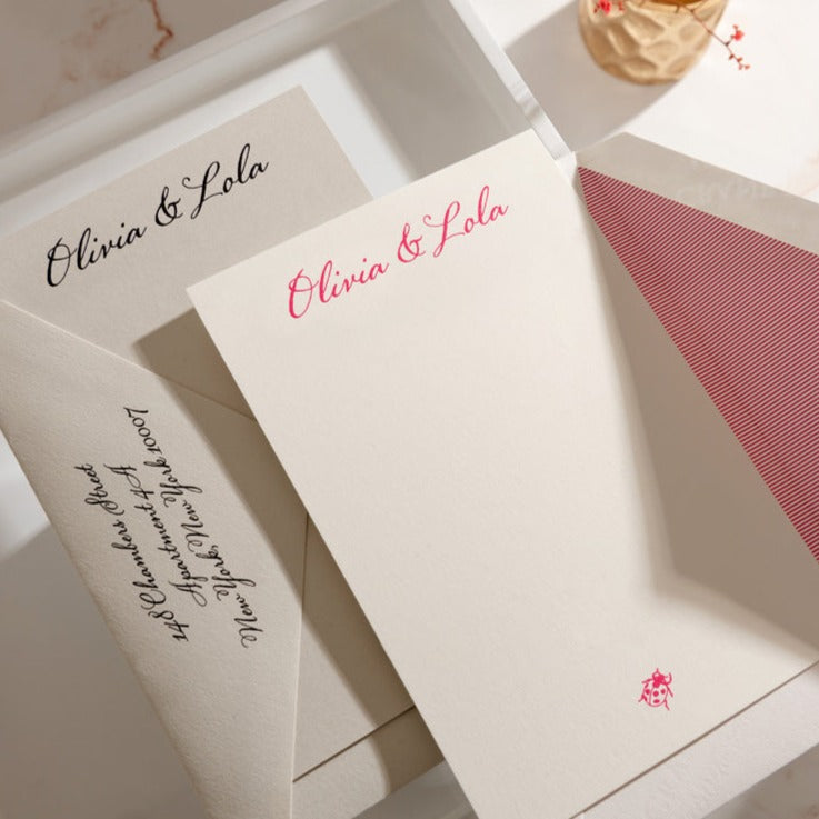 Crane Personalized Flat Vertical Card