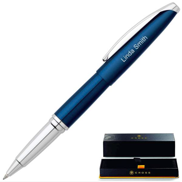 Cross ATX Rollerball Pen, Translucent Blue Lacquer