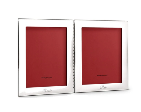 Double Sterling Silver Hinged Picture Frame