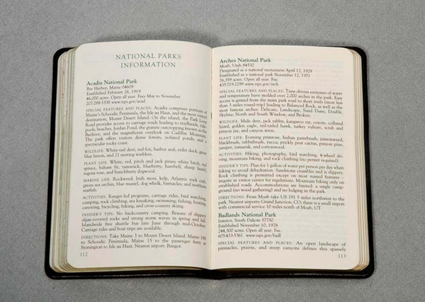 National Parks Leather Guide Book & Journal