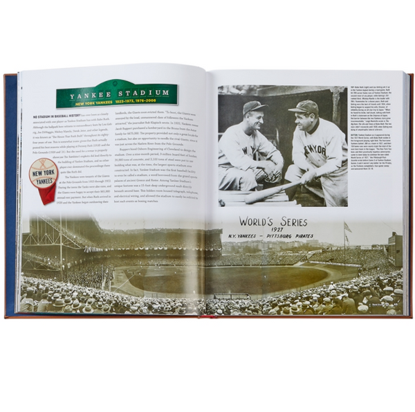 Ballparks Past & Present Leather Book