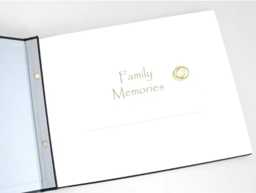Family Memory Book, Navy - Customizable