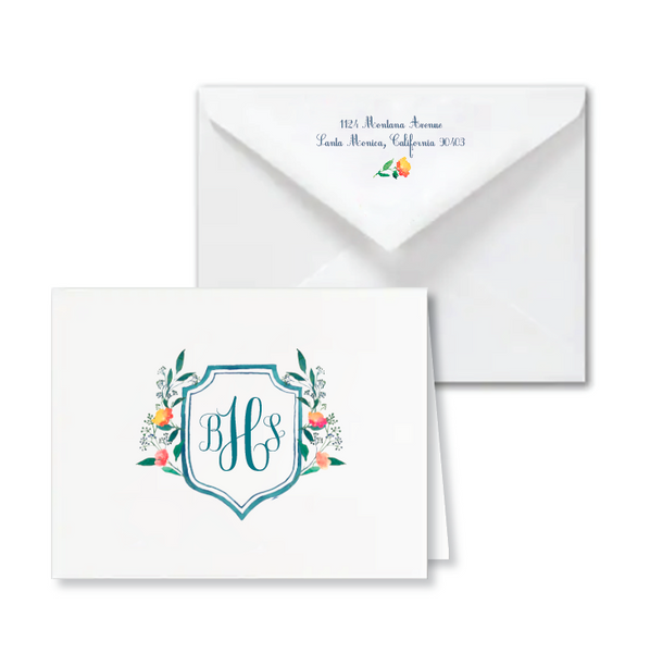 Crest Folded Notecards