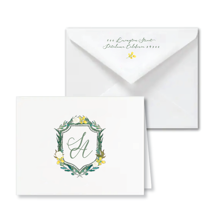Crest Folded Notecards