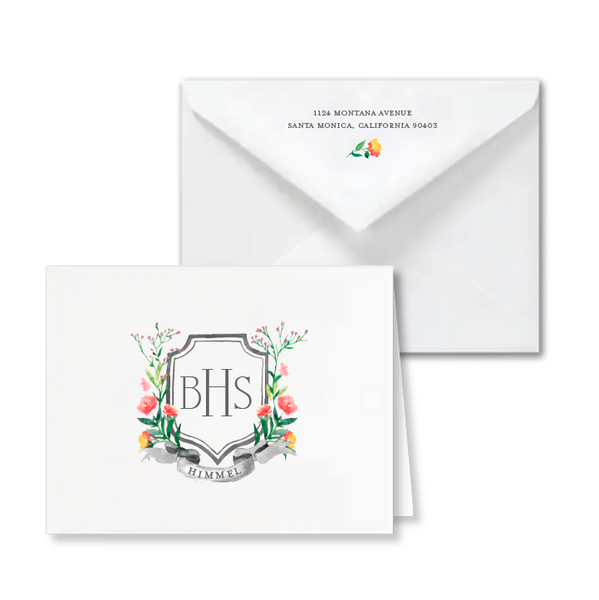 Crest Folded Notecards