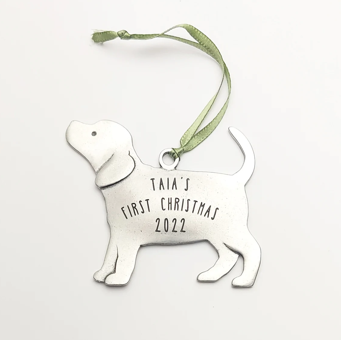Personalized First Christmas Ornament - Puppy