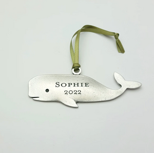 Personalized Christmas Ornament - Whale