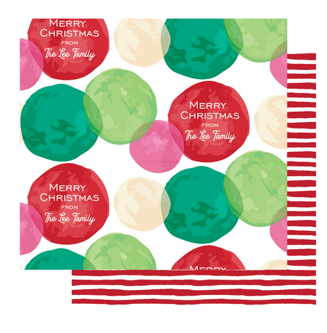Personalized Gift Wrap - Painted Circles