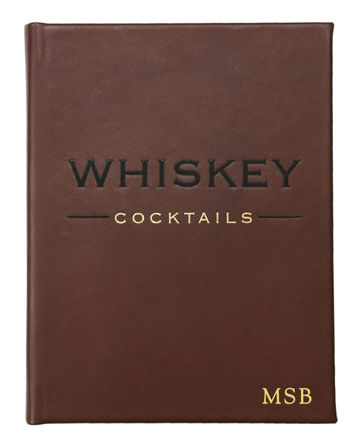 Whiskey Cocktails Leather Book