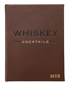 Whiskey Cocktails Leather Book