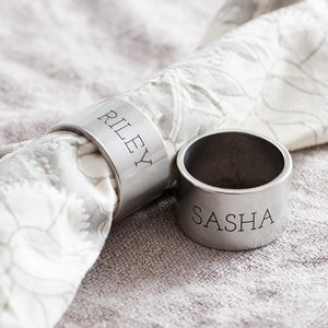 Personalized Pewter Napkin Rings